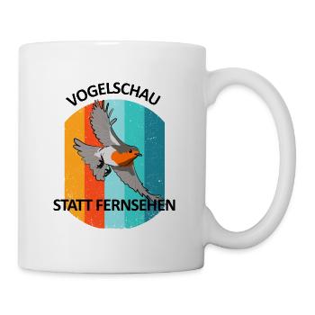 Vogelbeobachtung Vögel Beobachten Birding Vogel - Tasse - Weiß - Rechts