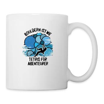 Vintage Bouldern Boulderer Klettern Kletterer - Tasse - Weiß - Rechts
