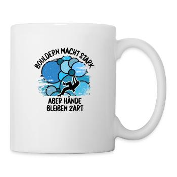 Vintage Bouldern Boulderer Klettern Kletterer - Tasse - Weiß - Rechts