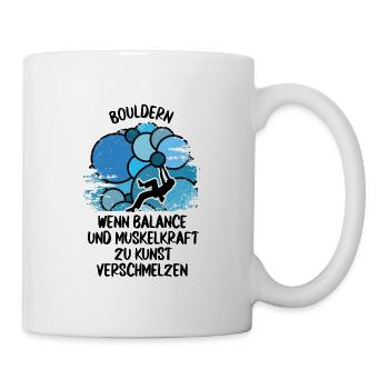 Vintage Bouldern Boulderer Klettern Kletterer - Tasse - Weiß - Rechts