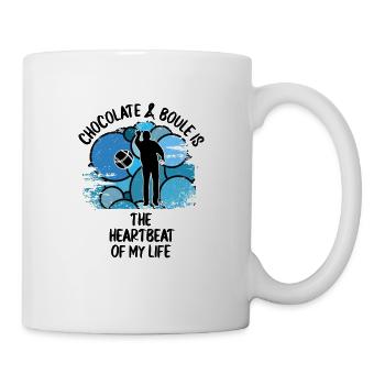 Boule Petanque Boccia Boules Schokolade - Tasse - Weiß - Rechts