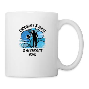 Boule Petanque Boccia Boules Schokolade - Tasse - Weiß - Rechts