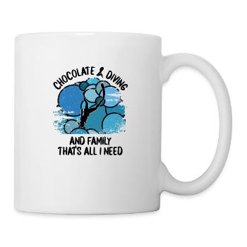 Taucher tauchen Sporttaucher Gerätetauchen - Tasse - Weiß - Rechts