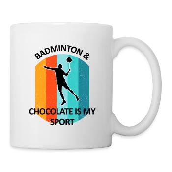Badminton Badminton Badminton Player Chocolat - Mug blanc - blanc - Droite