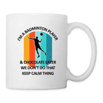 Badminton, Badminton, Badminton, Chocolate - Mug - white - Right