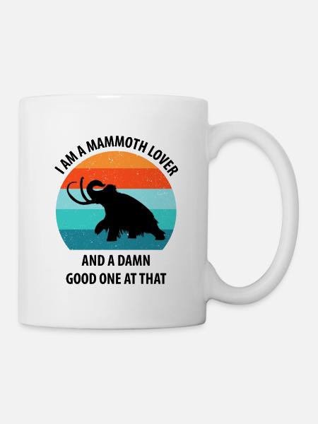 Lustiges Mammut Steinzeit Eiszeit Design Urzeit - Tasse - Weiß