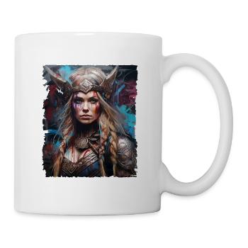 Wikinger Schildmaid Design Valhalla - Tasse - Weiß - Rechts