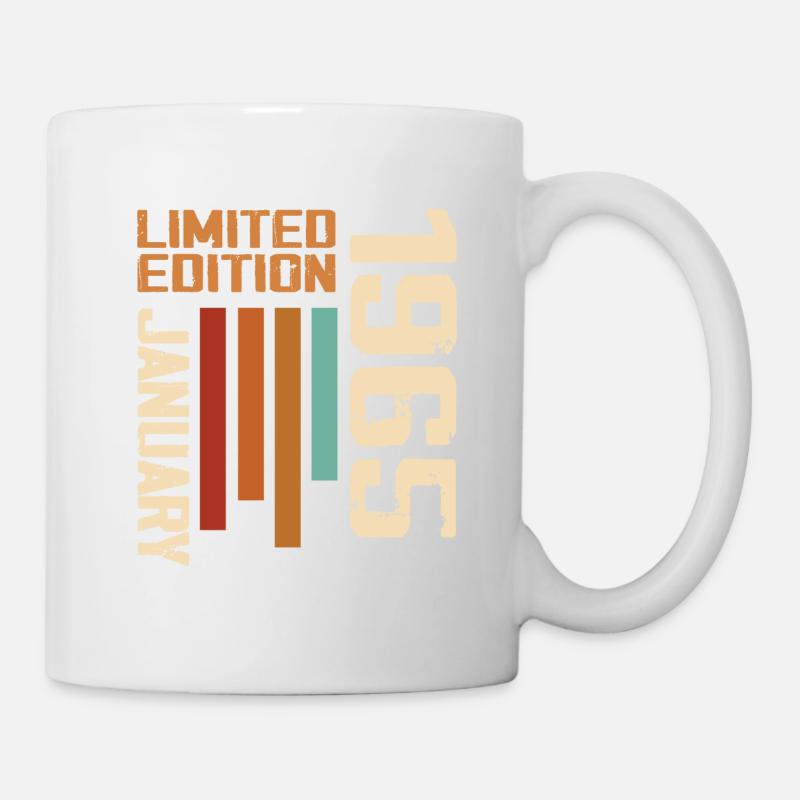 Januar 1965 - 1965 Januar Geburtstagsgeschenk - Tasse - Weiß