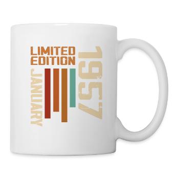 Janvier 1957 - 1957 Janvier Cadeau Anniversaire - Mug blanc - blanc - Droite