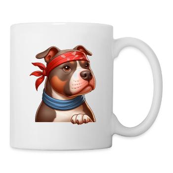 Pitbull Le Maître de Karaté - Mug blanc - blanc - Droite