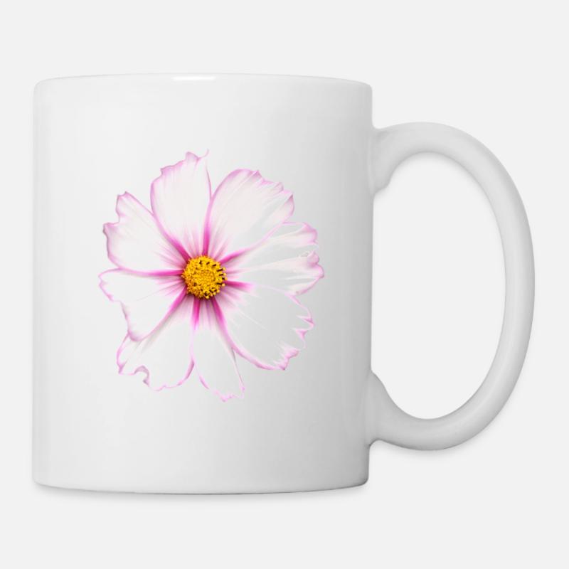 weiße Blume - Tasse - Weiß