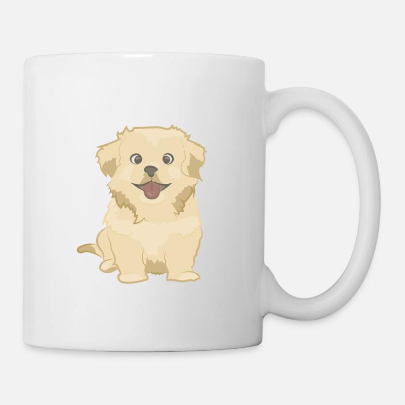 Cute dog as illustration - Mug - white