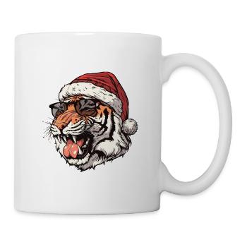 Tiger Weihnachten Lustig - Tasse - Weiß - Rechts