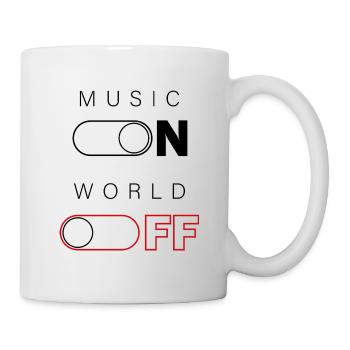 Music on World off - Tasse - Weiß - Rechts