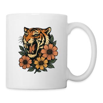 Tigerblume - Tasse - Weiß - Rechts