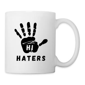 Powerful HI haters cool design - Mug - white - Right
