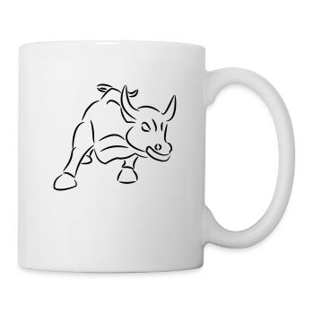 Ride the trading taureau trader chemise cadeau chemise - Mug blanc - blanc - Droite