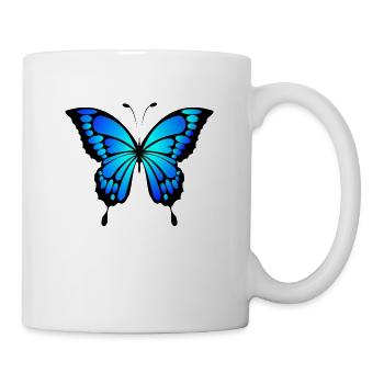 Schmetterling - Tasse - Weiß - Rechts