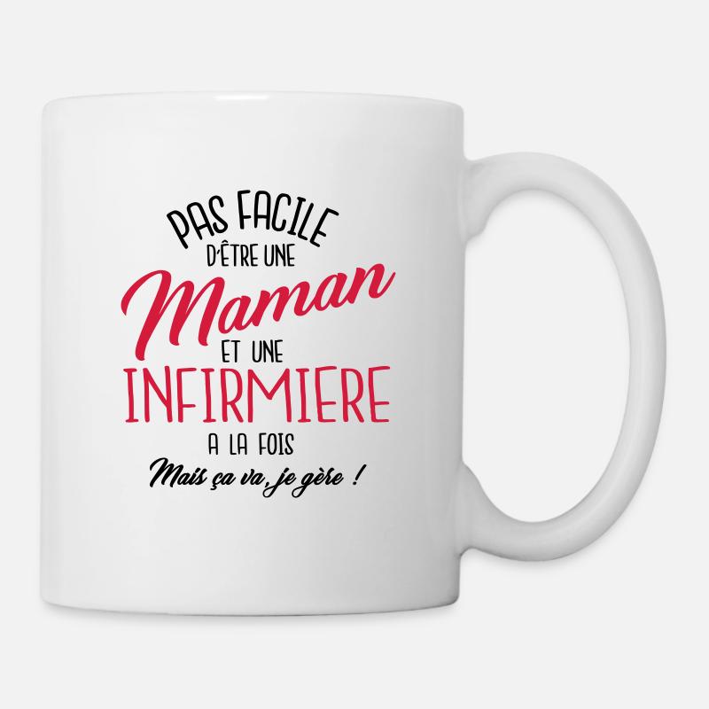 Maman et infirmière - Mug blanc - blanc