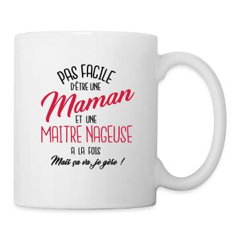 Maman et maitre-nageuse - Mug blanc - blanc - Droite