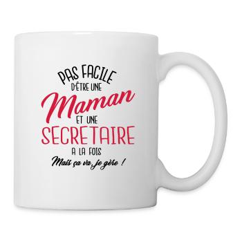 Maman et secrétaire - Mug blanc - blanc - Droite