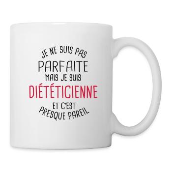 Pas parfaite mais diététicienne - Mug blanc - blanc - Droite