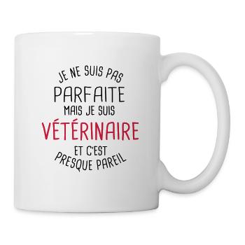 Pas parfaite mais vétérinaire - Mug blanc - blanc - Droite
