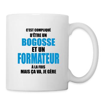c'est compliqué d'être un bogosse et un formateur - Mug blanc - blanc - Droite