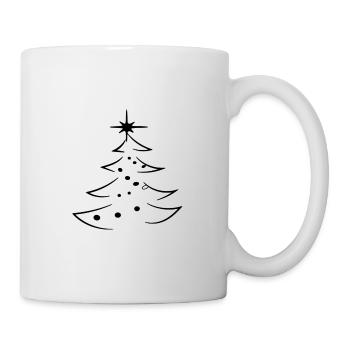 Christmas tree with decoration ugly christmas gift - Mug - white - Right