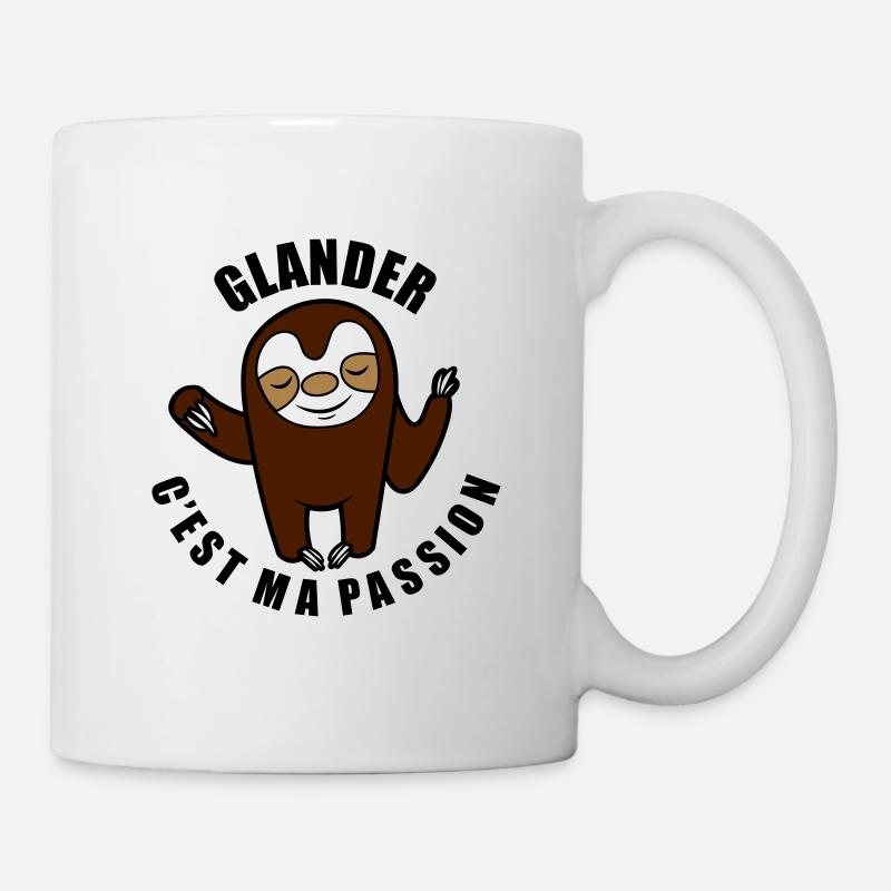 glander c'est ma passion - Mug blanc - blanc