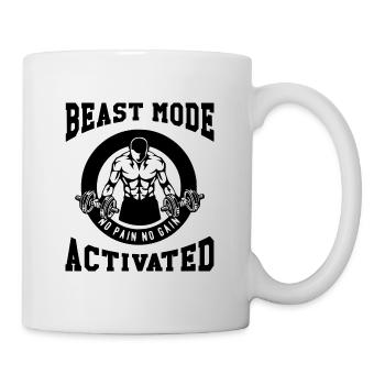 Mode Bête activé 3- Gymnase Fitness Bodybuilder - Mug blanc - blanc - Droite