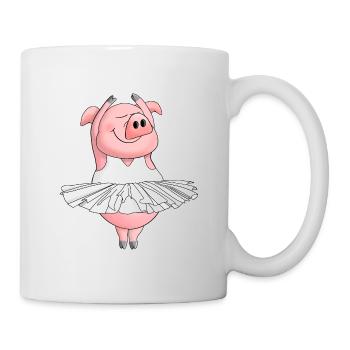 Ballett lustig - Tasse - Weiß - Rechts