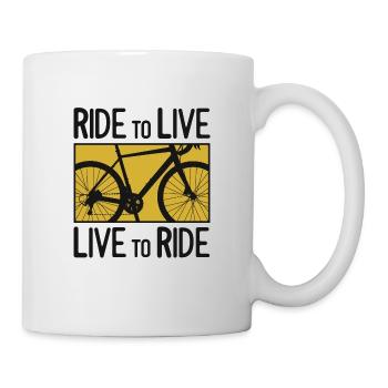 Rennrad Fahrrad fahren Gravelbike Geschenk - Tasse - Weiß - Rechts