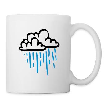 Two rain clouds colorful / two rain clouds - Mug - white - Right