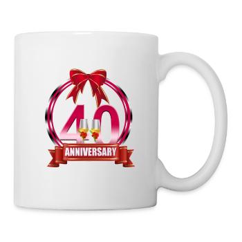 40th wedding Anniversary Ruby wedding anniversary - Mug - white - Right