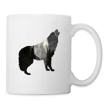 lune lupine - Mug blanc - blanc - Droite