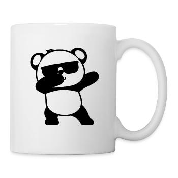 Panda Dabbing Sonnenbrille Kind Tier Süß Geschenk - Tasse - Weiß - Rechts