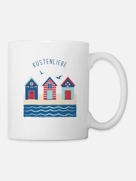 Strandhaus - Tasse - Weiß