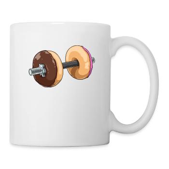 Donut Haltère Fitness - Mug blanc - blanc - Droite