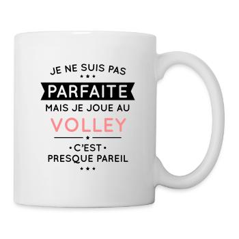Je ne suis pas parfaite mais je joue au volley - Mug blanc - blanc - Droite