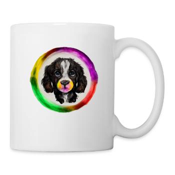 Rainbow Dog Cocker Épagneul - Mug blanc - blanc - Droite