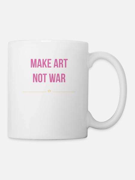 Make Art not War - Mug - white