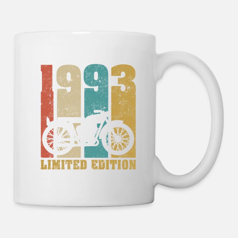 Vintage Moto 1993 Rétro Cadeau D'anniversaire - Mug blanc - blanc