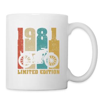 Vintage Moto 1981 Rétro Cadeau D'anniversaire - Mug blanc - blanc - Droite