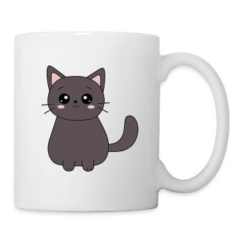 Black Cat Cat Sweet Kitten Christmas Gift - Mug - white - Right