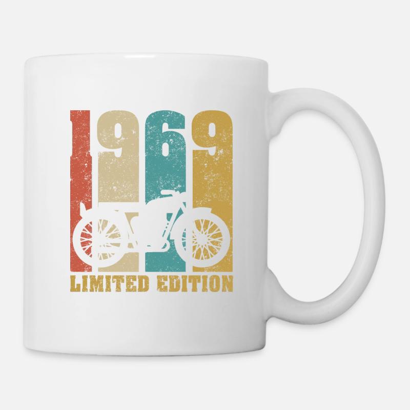 Vintage Motorrad 1969 Retro Geburtstagsgeschenk - Tasse - Weiß