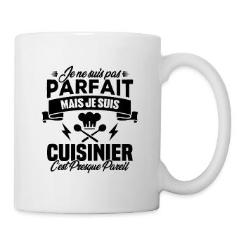 Je ne suis pas parfait mais je suis cuisinier - Mug blanc - blanc - Droite