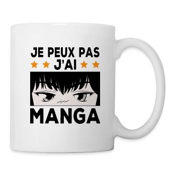 Je peux pas j'ai Manga - Mug blanc - blanc - Droite
