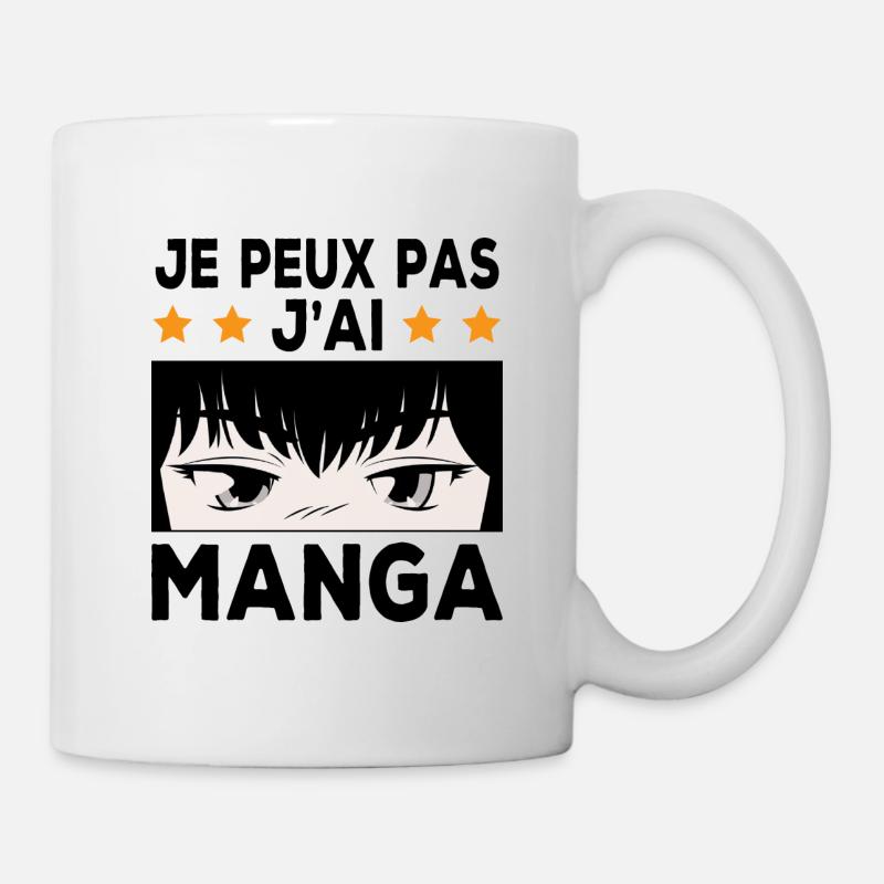 Je peux pas j'ai Manga - Mug blanc - blanc
