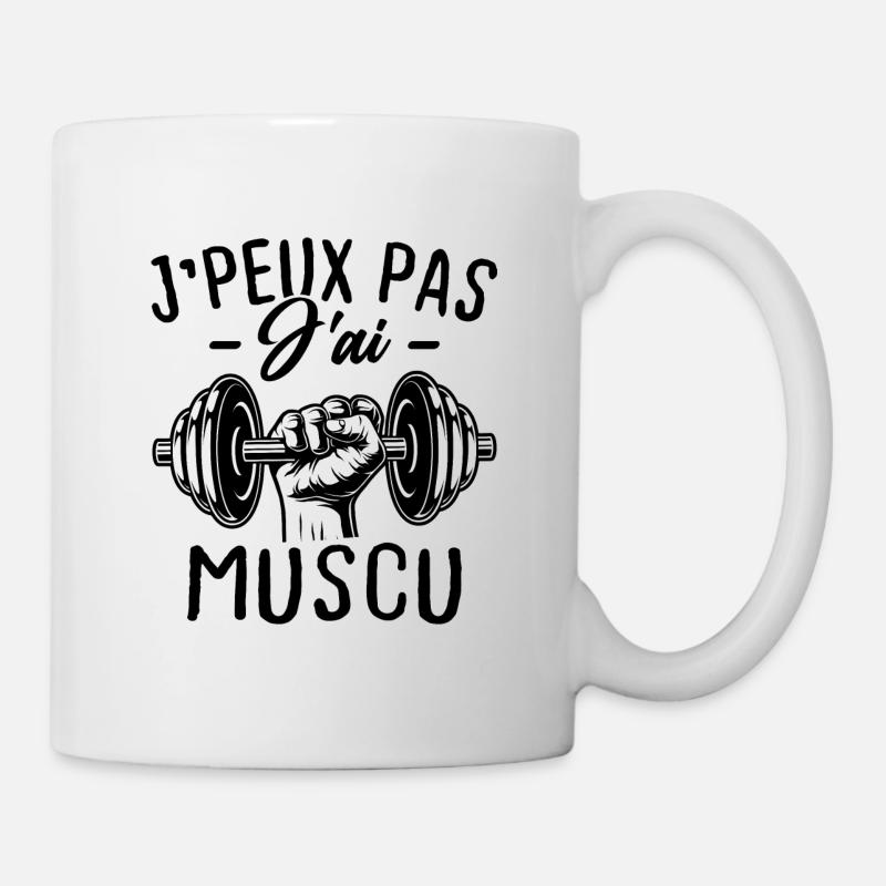 J'peux pas j'ai muscu - Mug blanc - blanc